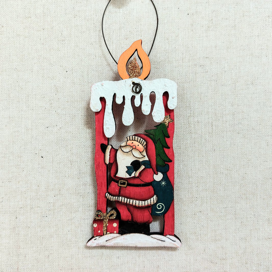 Plywood Santa Ornament