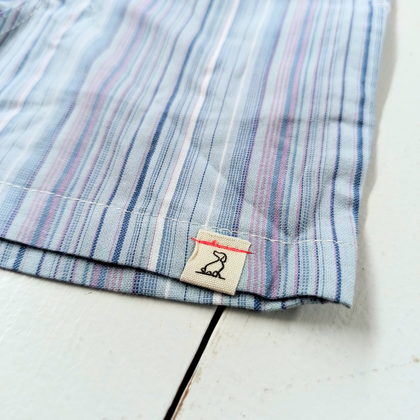 Multi-Blue Striped Shorts