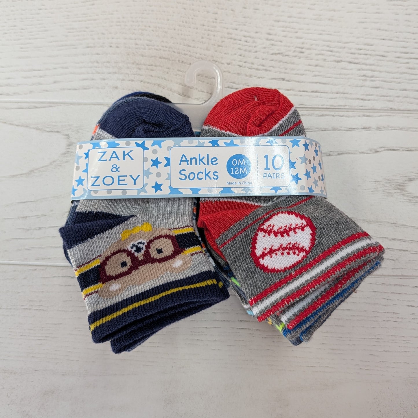 Boy Socks 0-12mo - 10pk