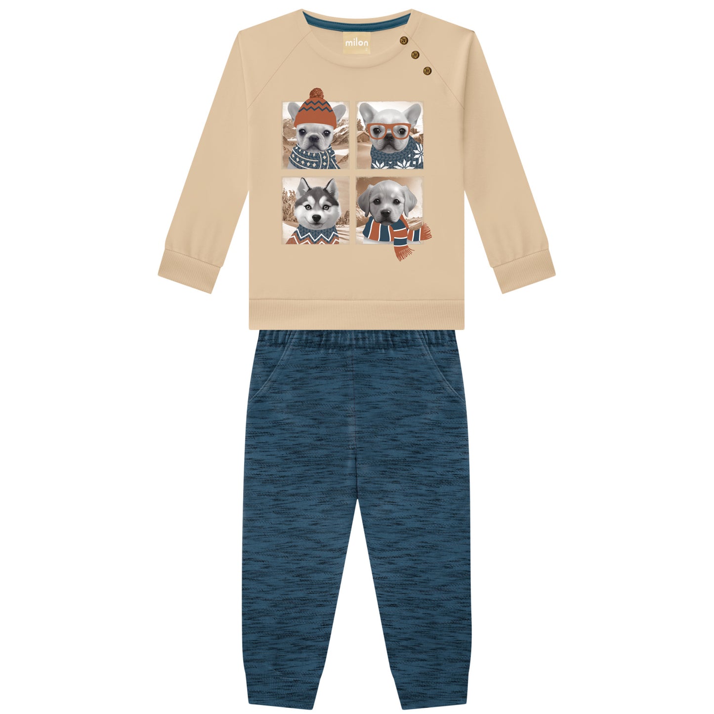 Cozy Dog Sweatshirt Set