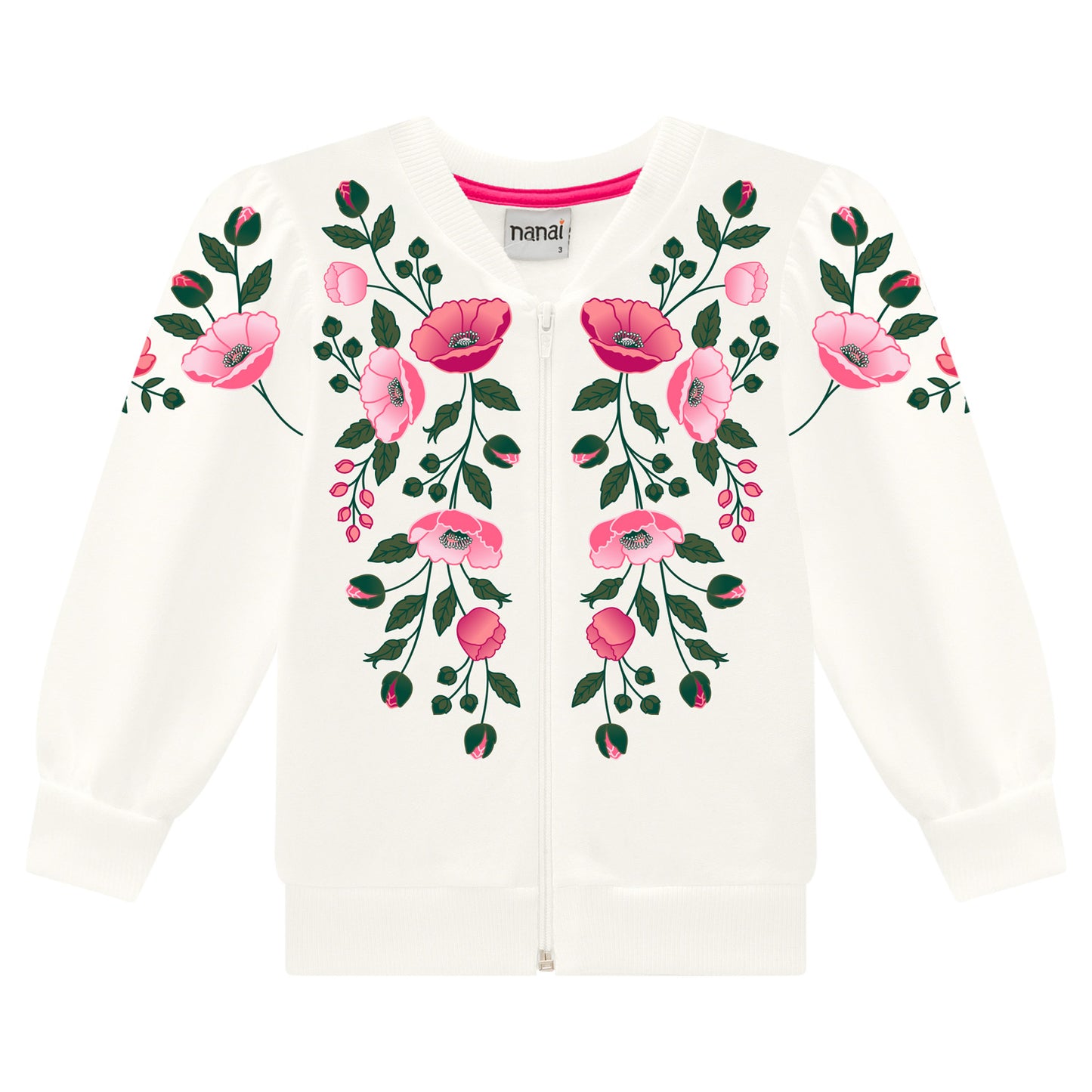 Girls Floral Print Jacket