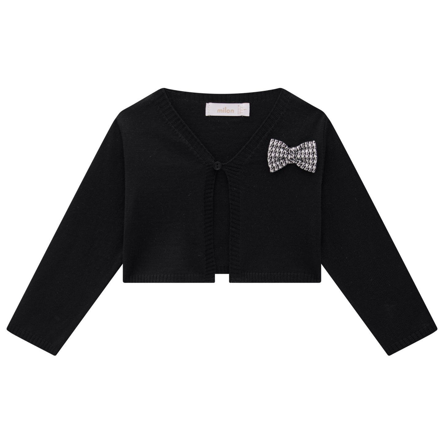 Girls Black Knit Bolero Jacket