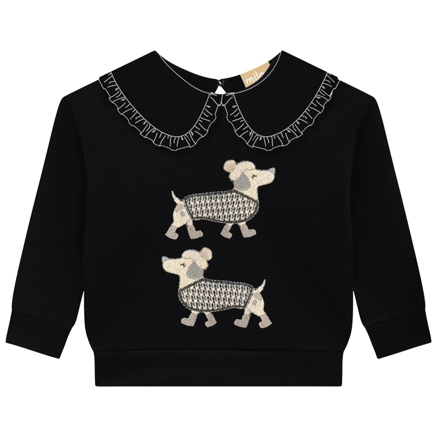 Girls Collared Poodle Sweatshirt
