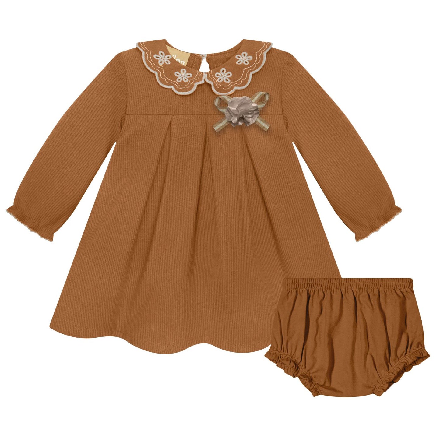 Baby Girls Collared Dress w/ Underwear