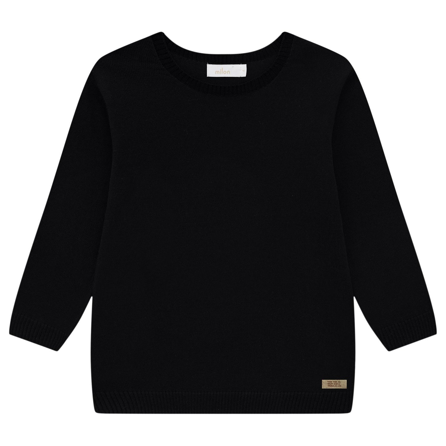 Boys Black Knitted Sweater