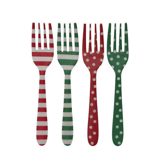 Assorted Christmas Pattern Stainless Steel Fork