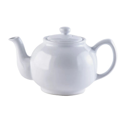 White 6cup Teapot