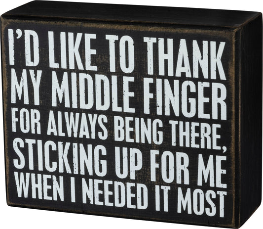 Box Sign - I'd Like to Thank