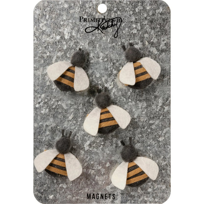 Felt Bees Magnet Set