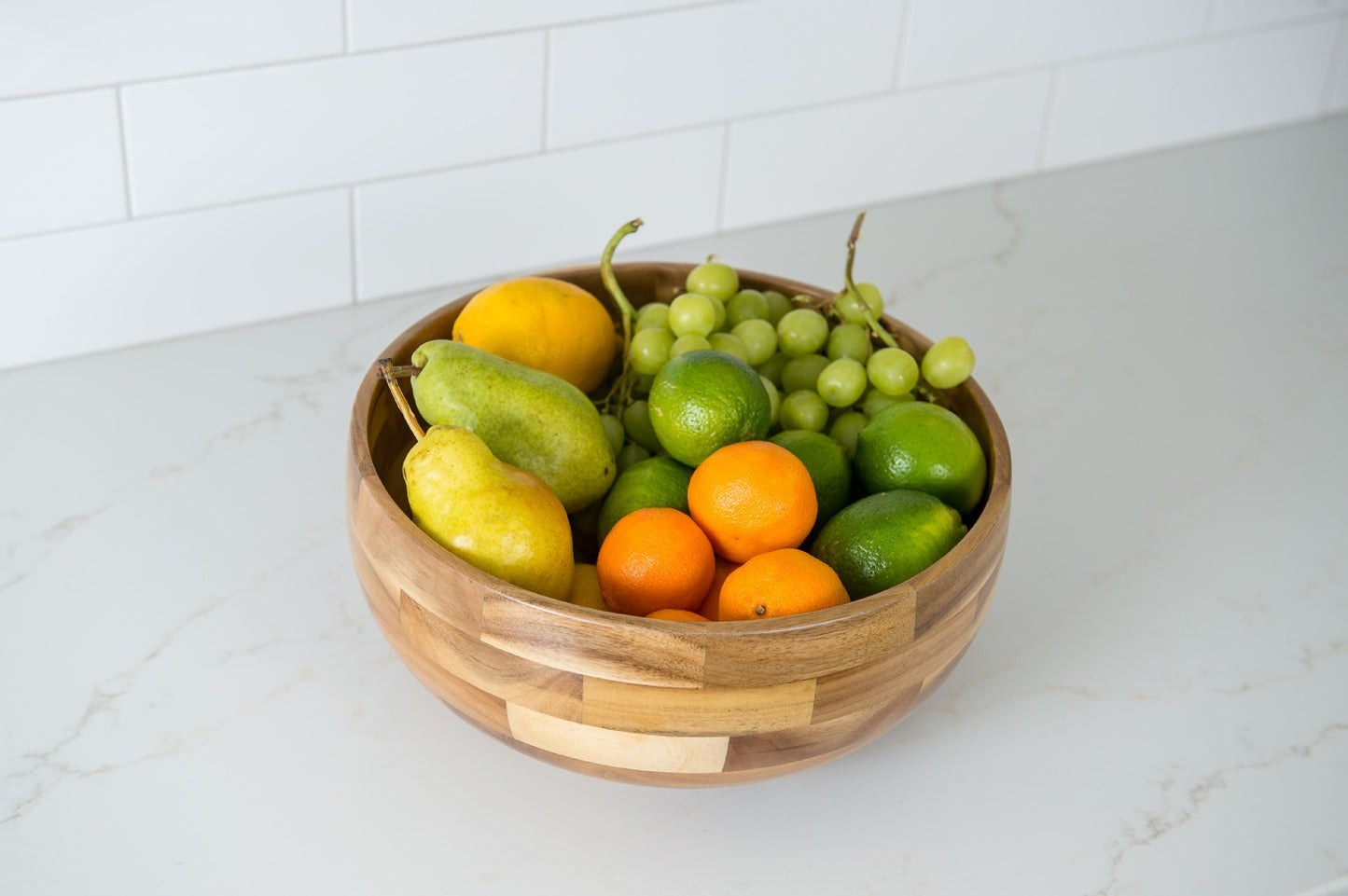 Acacia 12" Large Round Salad Bowl