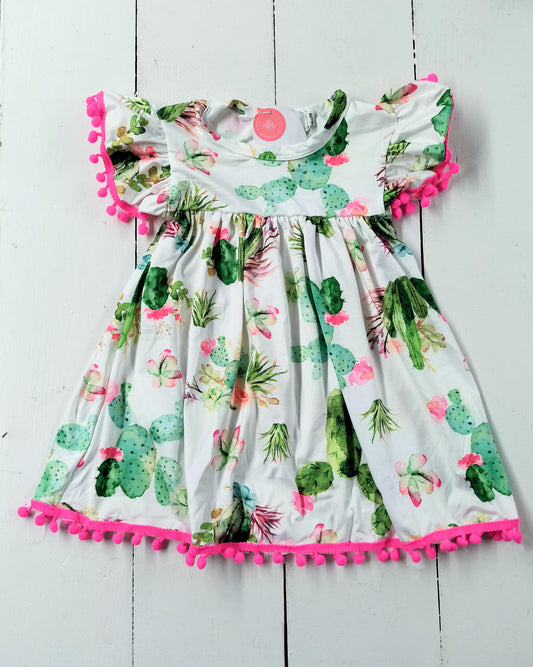 Cute Cactus Pom Pom Dress