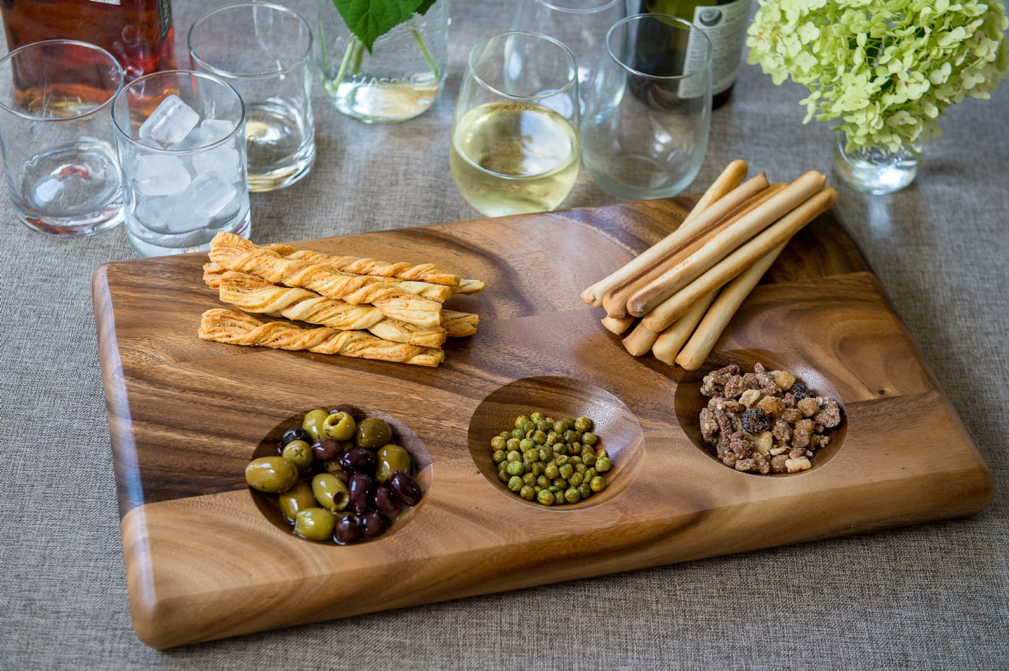 Acacia 3 Dip Serve Board