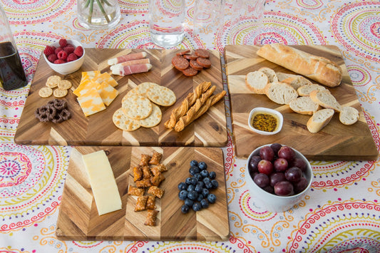 Acacia Herringbone Cutting Board Small