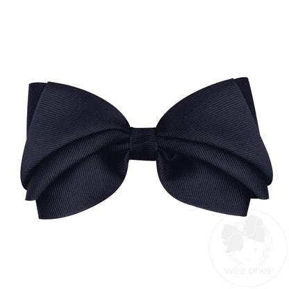 Mini King Pleated Grosgrain Hair Bow