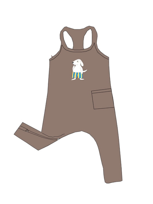 Dog Days Cotton Tank Romper