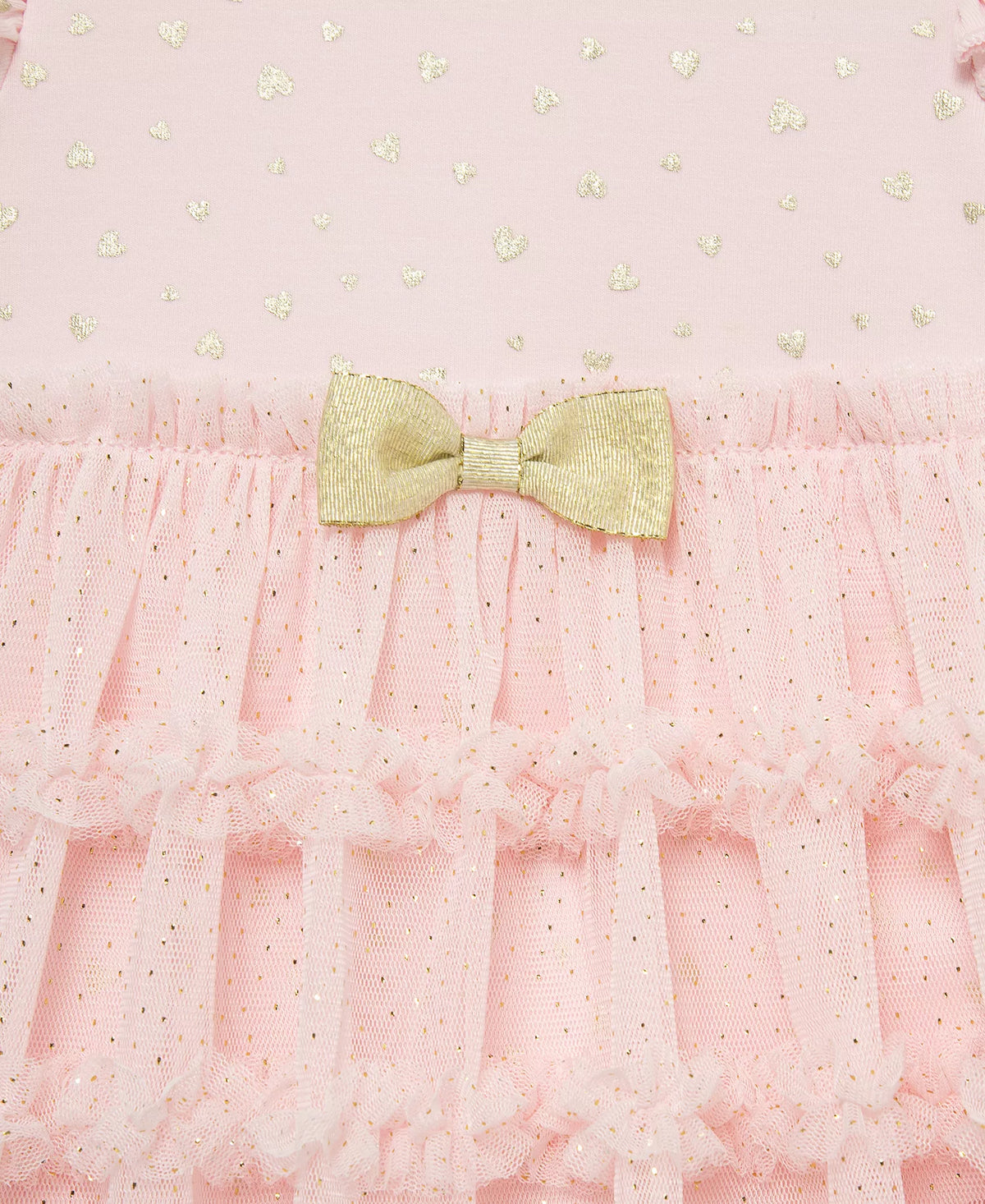 Heart Shine Tutu Popover Dress and Headband, 2-Piece Set