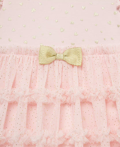 Heart Shine Tutu Popover Dress and Headband, 2-Piece Set
