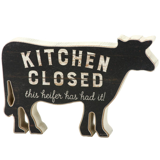 Box Sign - Kitchen Closed Heifer