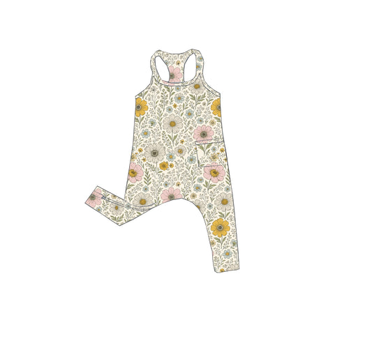 Wildflower Cotton Tank Romper