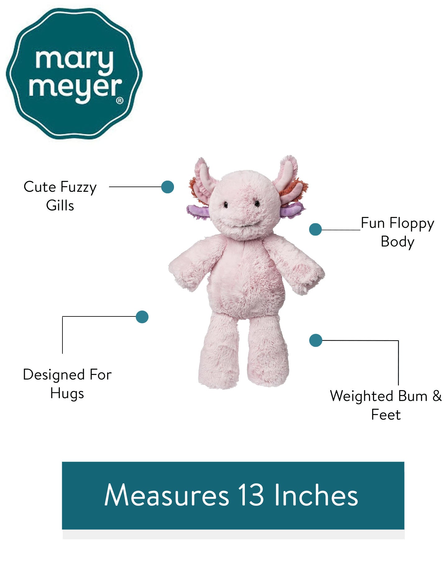 Marshmallow Alanna Axolotl – 13″