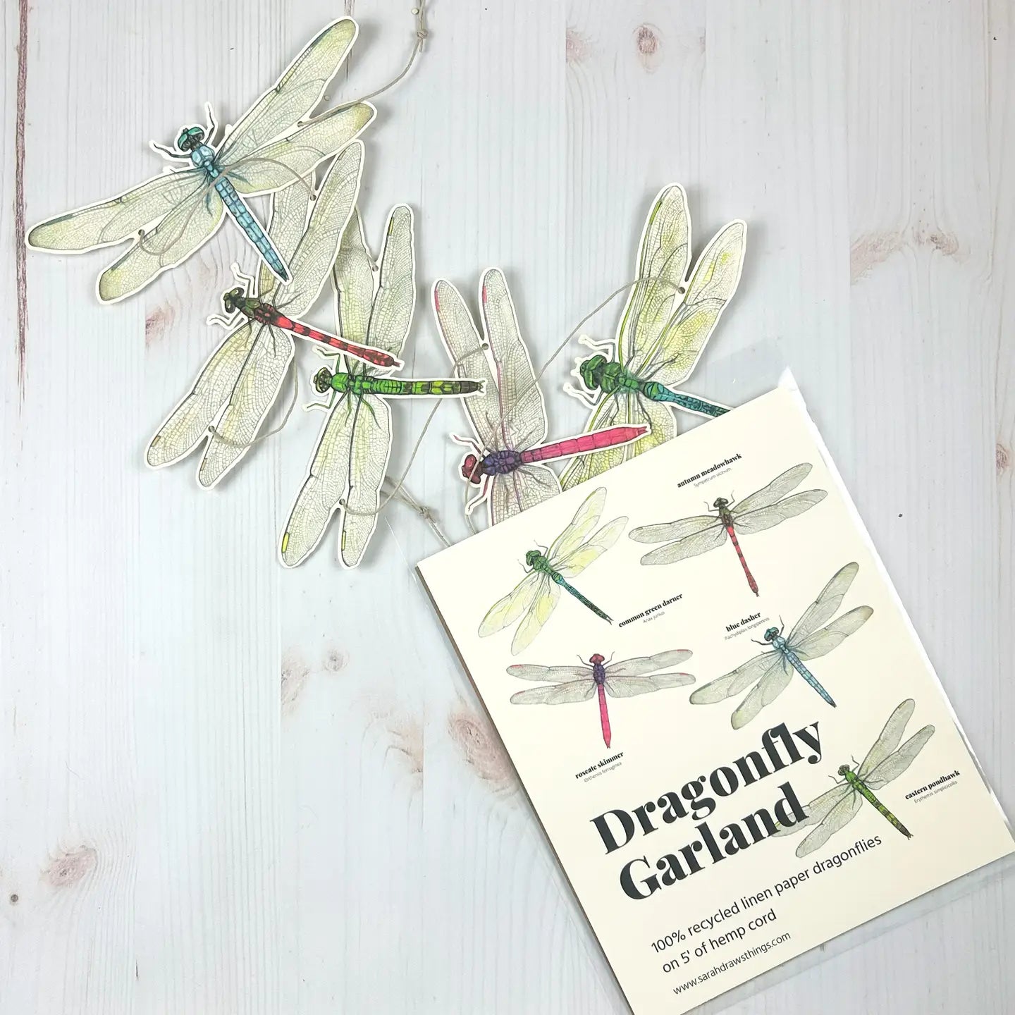 Dragonfly Illustrated Garland