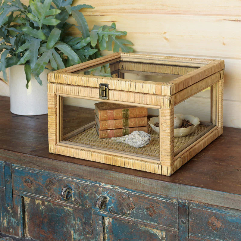 Cayman Rattan & Glass Case