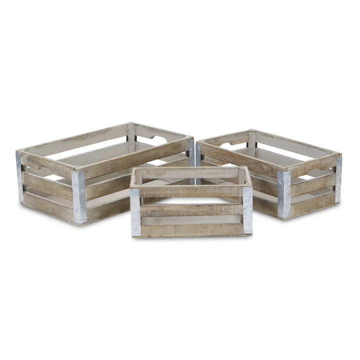 Samil Slatted Wooden Crates