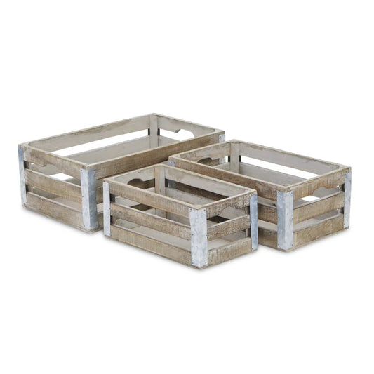 Samil Slatted Wooden Crates