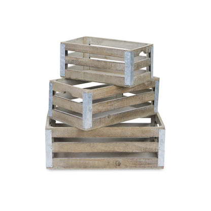 Samil Slatted Wooden Crates