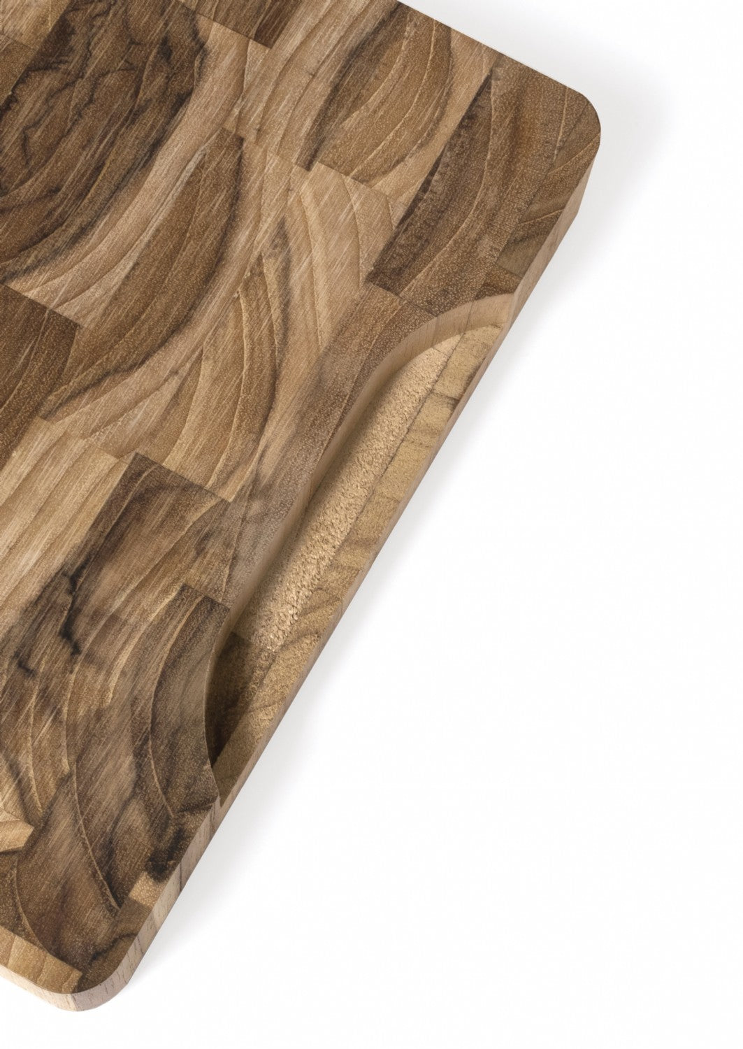 Teak End Grain Cutting Board with Cut-Out Handles