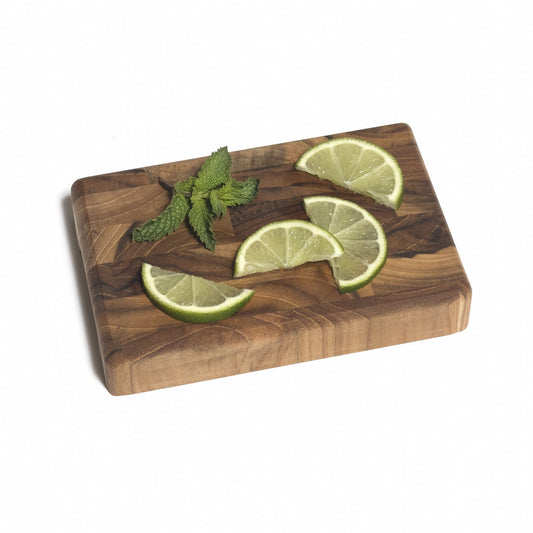 Teak End Grain Cutting Board with Cut-Out Handles