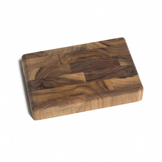 Teak End Grain Cutting Board with Cut-Out Handles