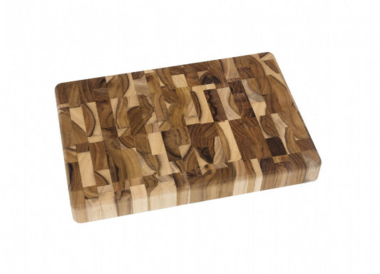 Teak End Grain Chopping Block w/ Feet