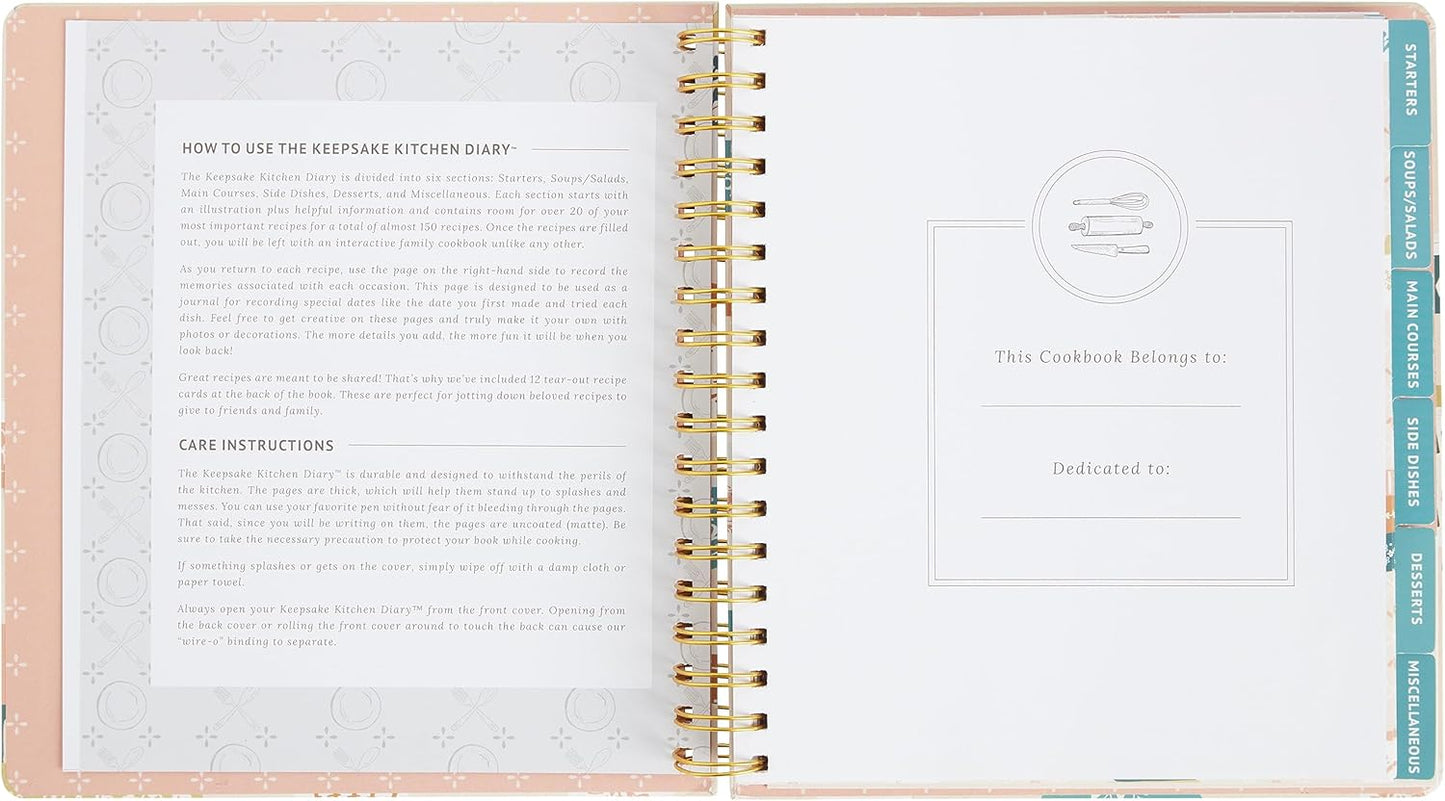 Kitchen Recipe Diary Vintage Bakeware