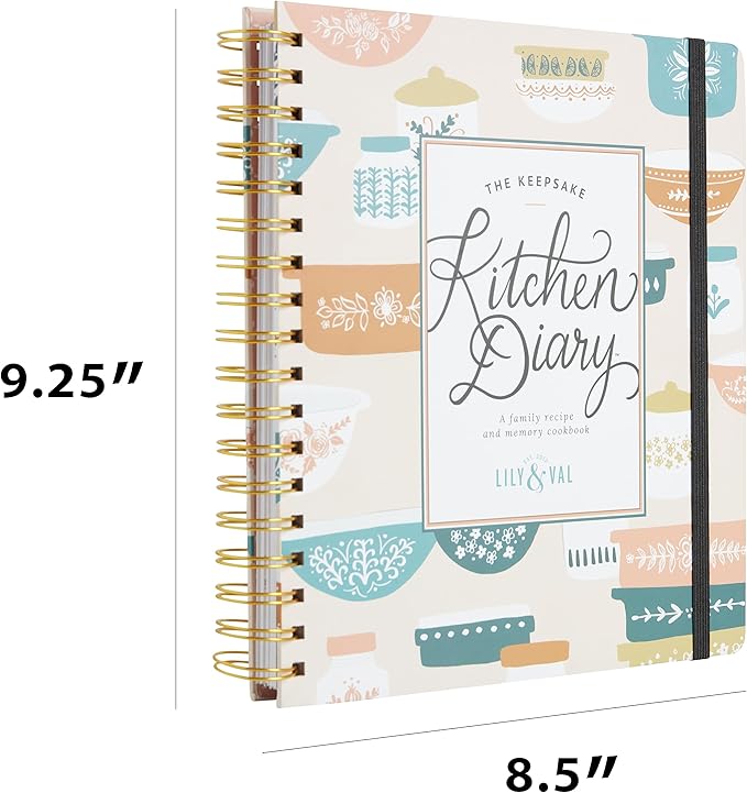 Kitchen Recipe Diary Vintage Bakeware