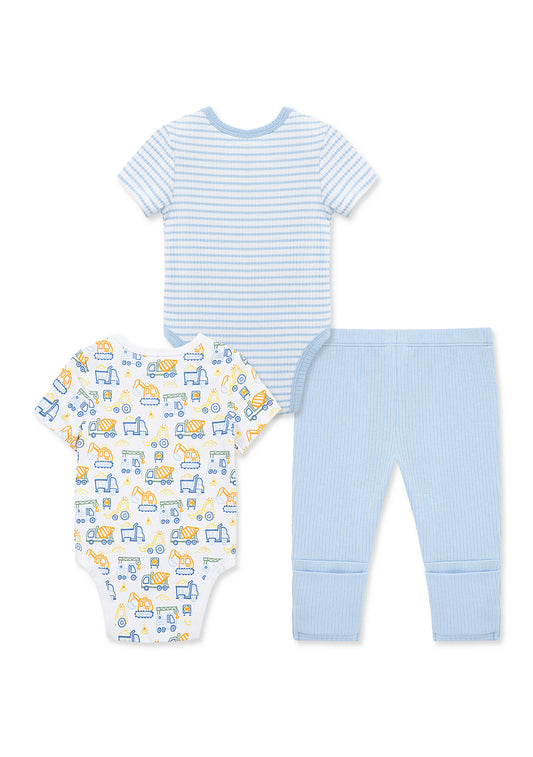 Truck Zone 3-Piece Bodysuit and Pants Set