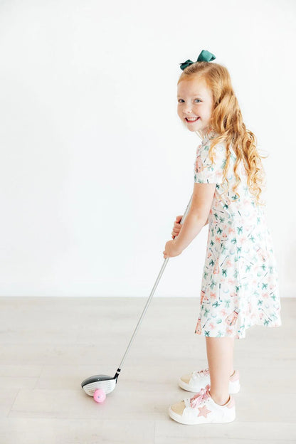 Birdies & Bows S/S Polo Dress