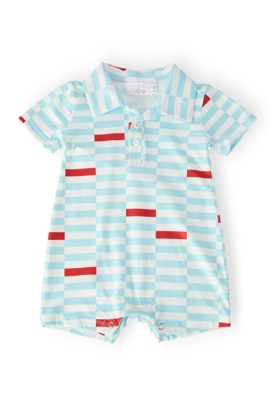 Block Party Polo Shorty One-Piece