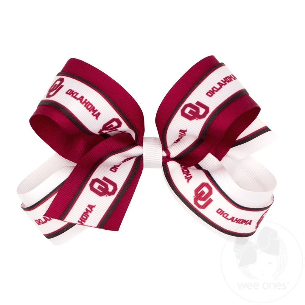 Med College Logo Ribbon Underlay Hair Bow