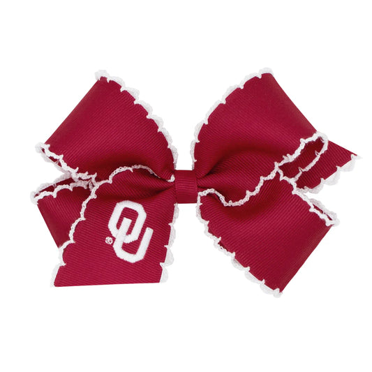 OU or OSU Moonstitch Hairbow