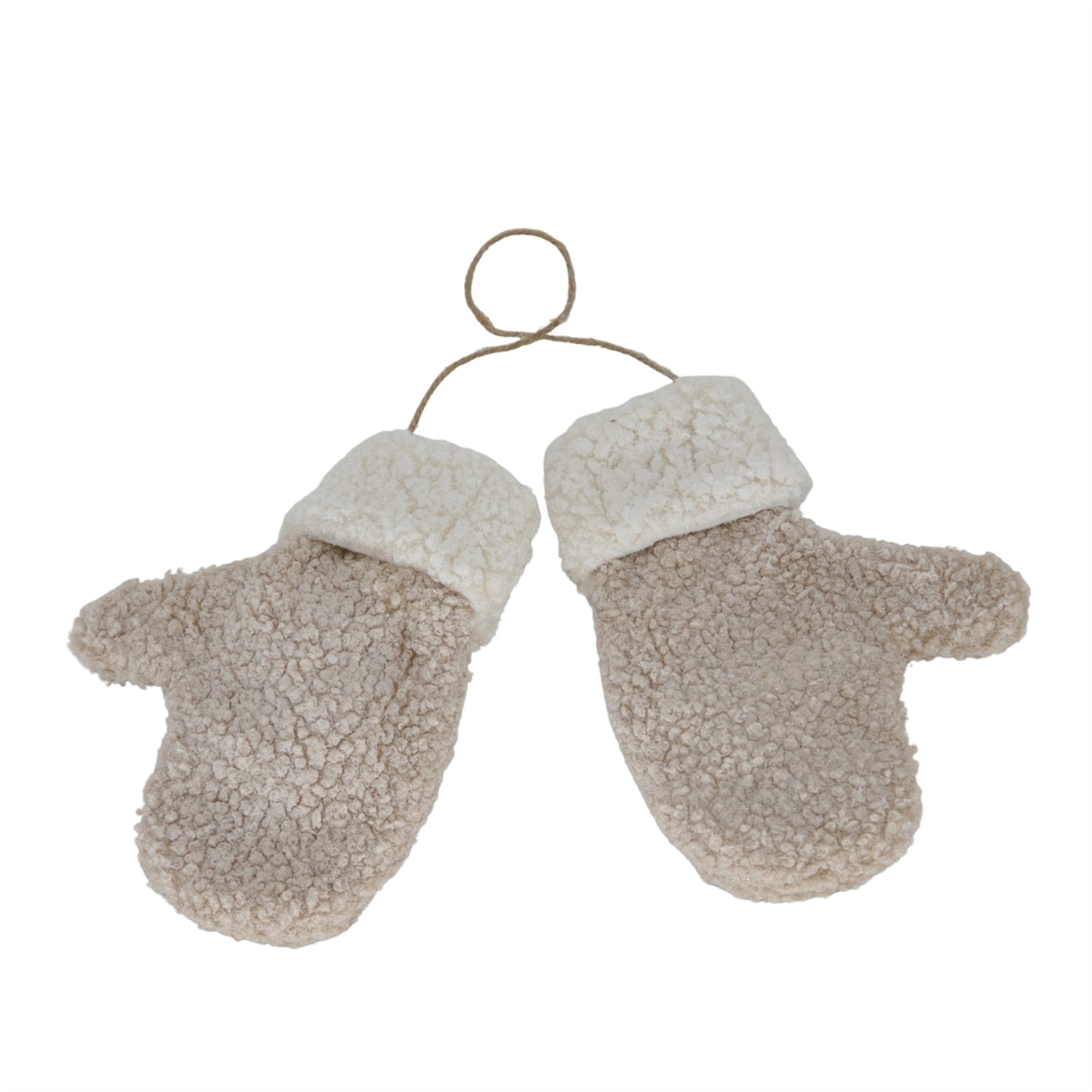 Tan Wool Mittens Ornaments