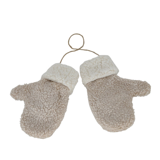 Tan Wool Mittens Ornaments