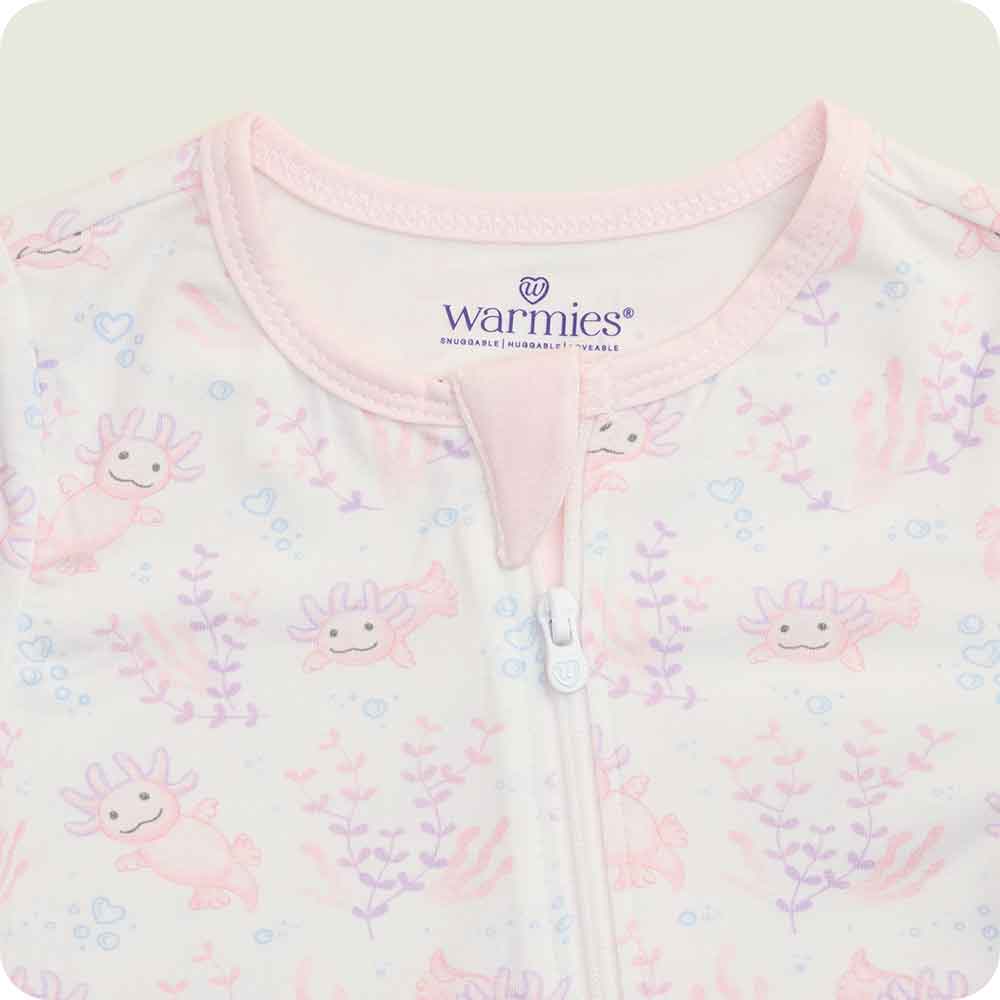Pink Axolotl Warmies Footed Sleeper