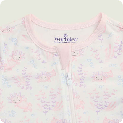 Pink Axolotl Warmies Footed Sleeper