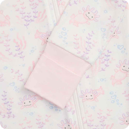 Pink Axolotl Warmies Footed Sleeper