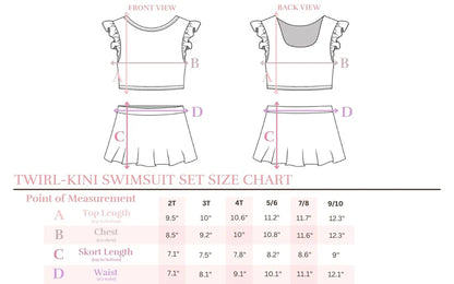 Tropical Punch Flutter Sleeve Twirl-kini Swimsuit Set