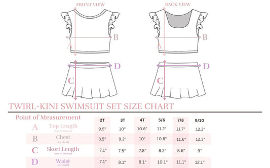 Tropical Punch Flutter Sleeve Twirl-kini Swimsuit Set