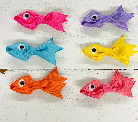 Grosgrain Fish Hair Clip