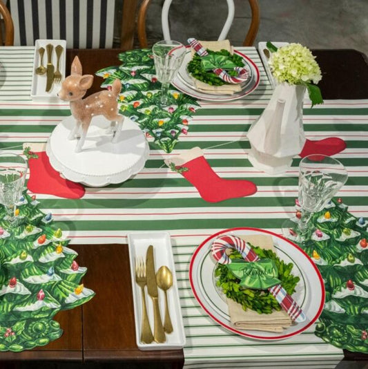 Green & Red Awning Stripe Runner 20X25