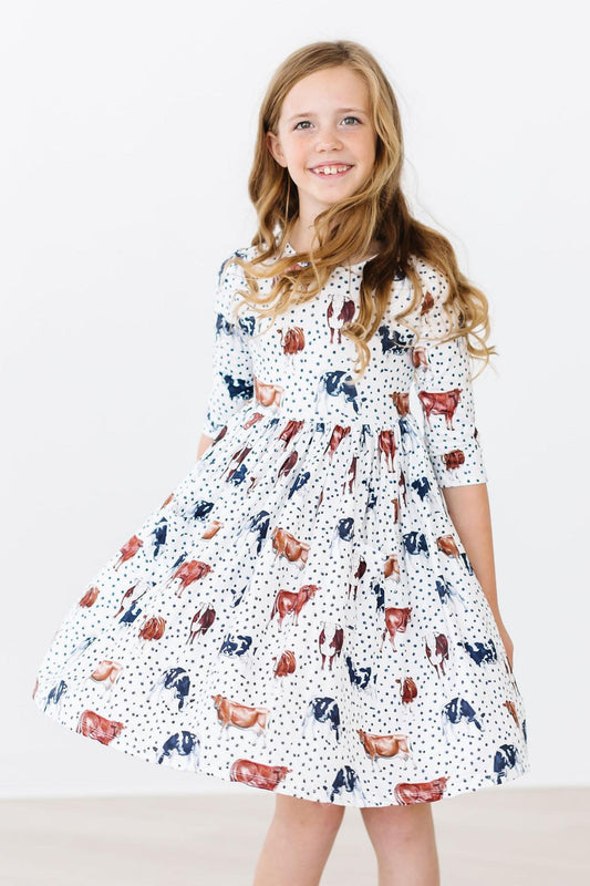 Moo Meadows Twirl Dress 7/8